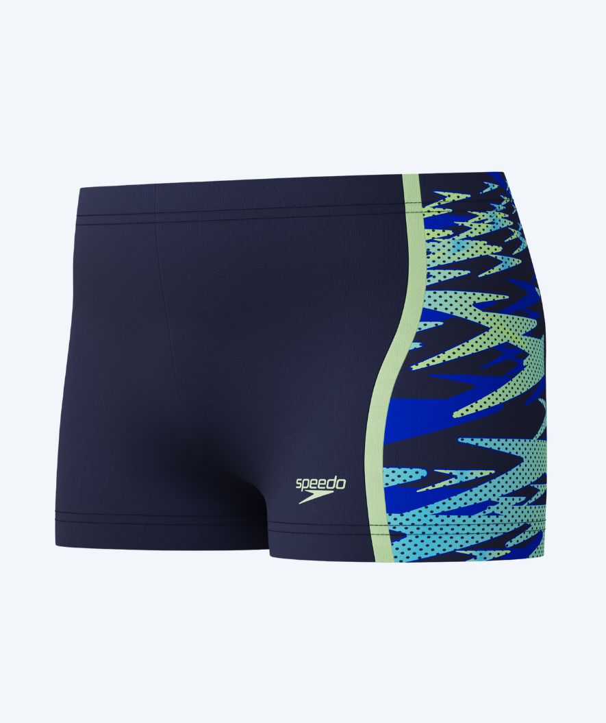 Speedo bokserki kąpielowe dla chłopców - Hyperboom Splice - Ciemnoniebieski/Jasnoniebieski