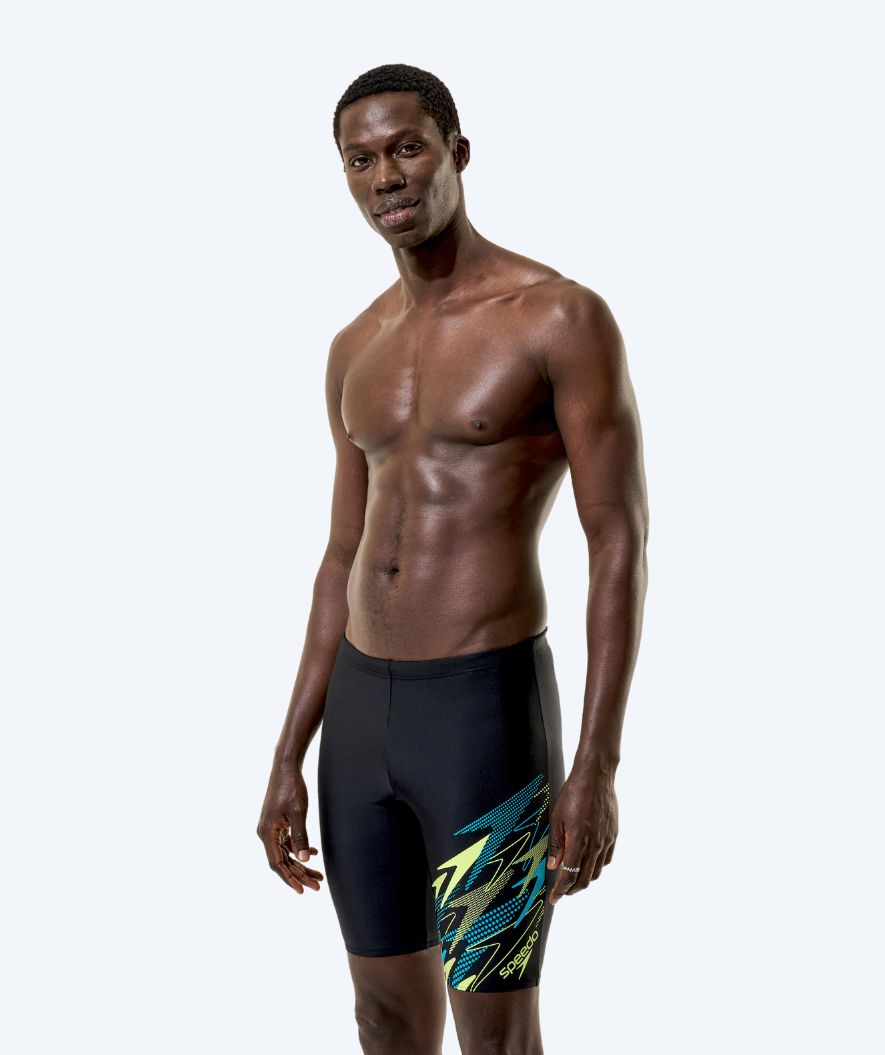 Speedo długie kąpielówki dla mężczyzn - Medley Logo - Czarny/Zielony