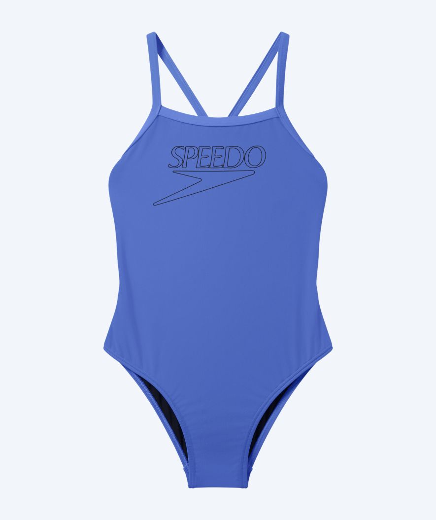 Speedo strój kąpielowy dla dziewczynek - Endurance Logo Thinstrap - Fioletowy