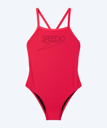 Speedo strój kąpielowy dla dziewczynek - Endurance Logo Thinstrap - Jasnoróżowy