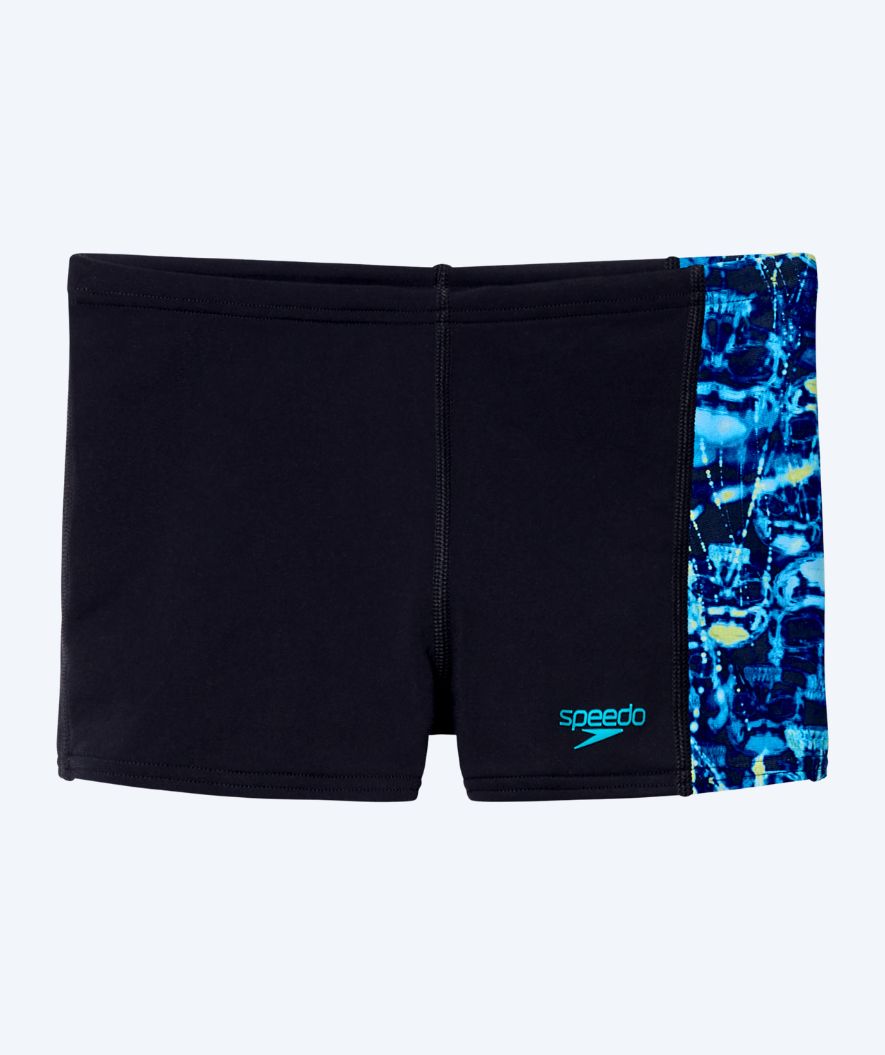 Speedo bokserki kąpielowe dla chłopców - Print Panel - Czarny/Niebieski