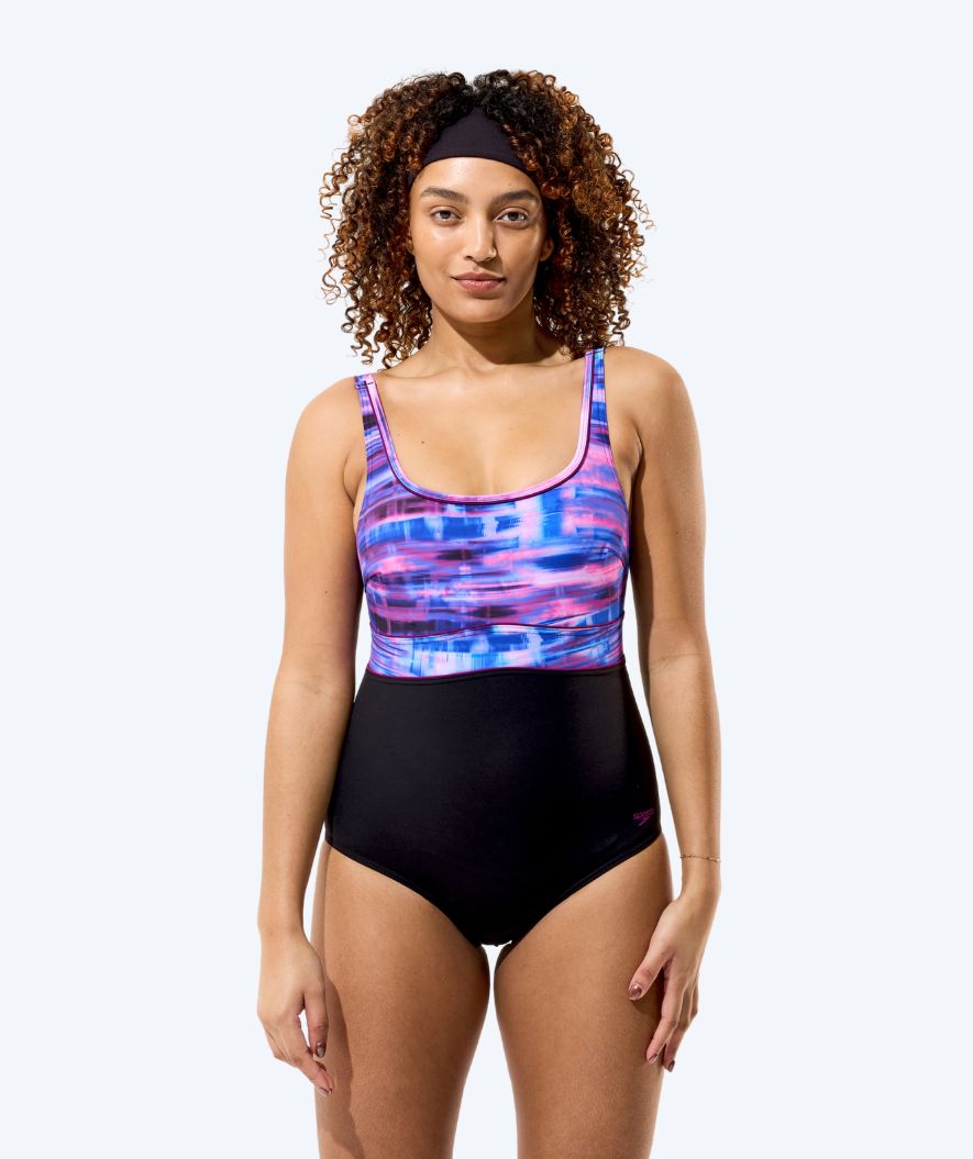Speedo strój kąpielowy dla kobiet - Contour Eclipse - Czarny/Fioletowy