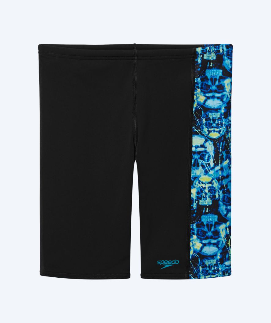 Speedo długie kąpielówki dla chłopców - Print Panel - Czarny/Niebieski