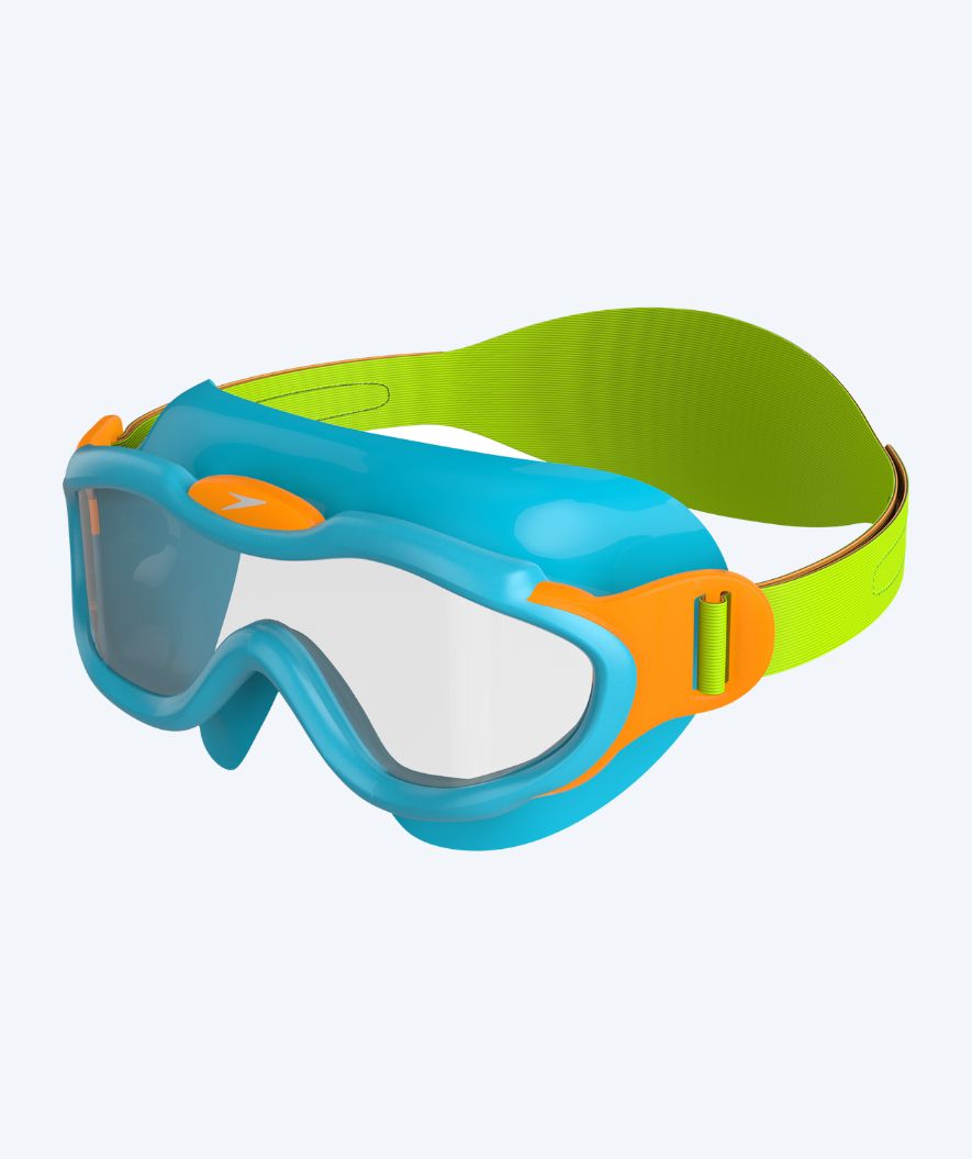 Speedo okulary do pływania dla dzieci (2-6) - Sea Squad Mask - Jasnoniebieski/Jasnozielony