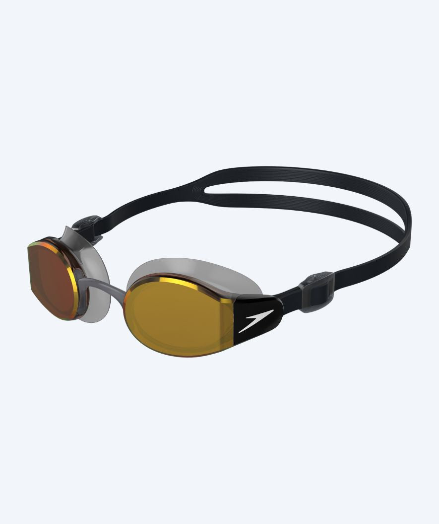 Speedo okulary pływackie treningowe - Mariner Pro Mirror - Czarny/Złoty
