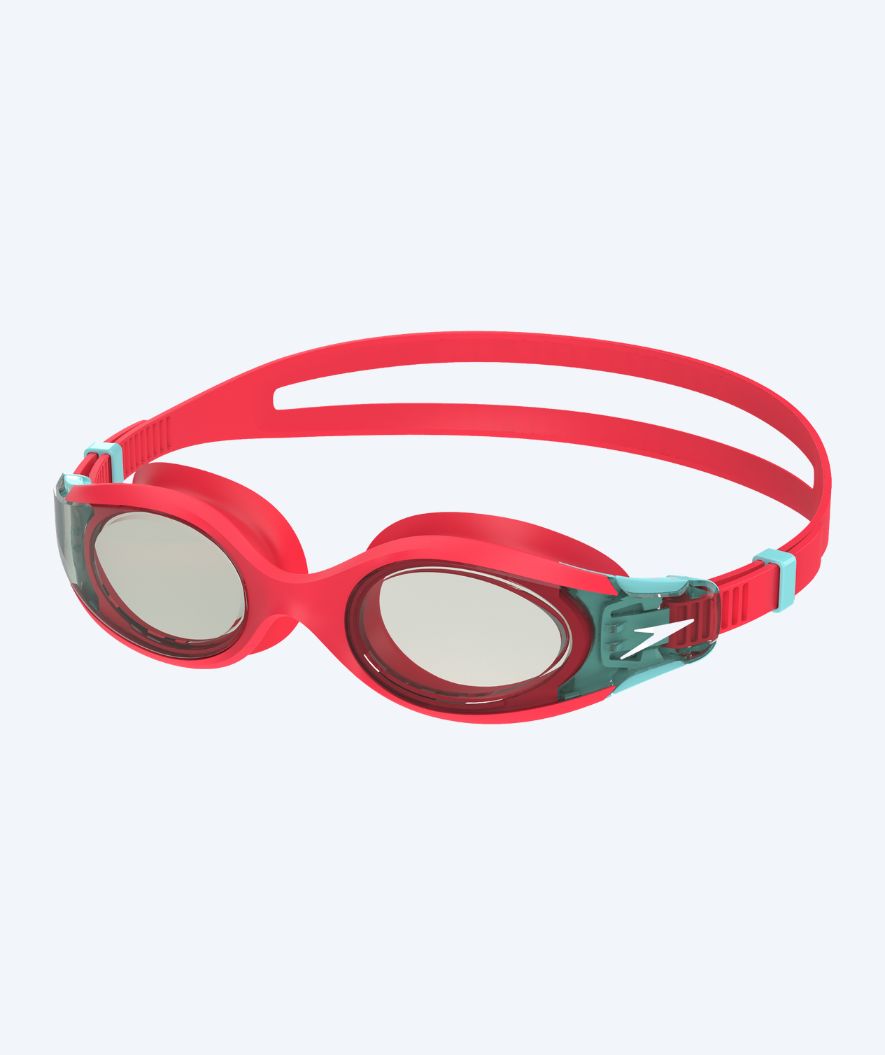 Speedo okulary do pływania dla dzieci (6-14) - Hydrosity 2.0 - Czerwony/Jasnoniebieski (Smoke soczewki)