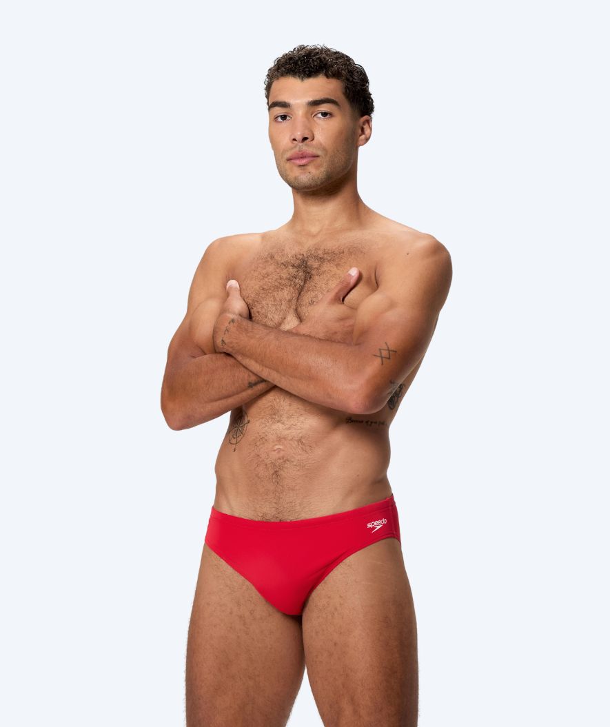 Speedo slipy kąpielowe dla mężczyzn - Endurance Logo - Czerwony
