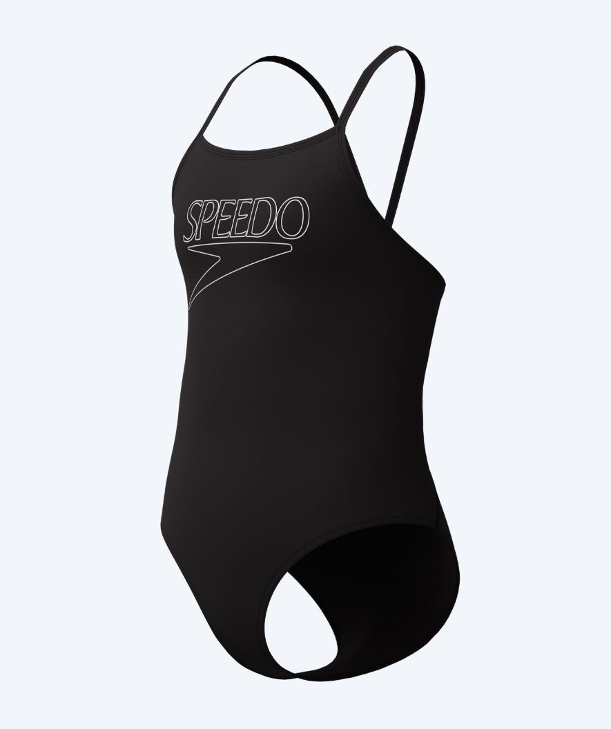 Speedo strój kąpielowy dla dziewczynek - Endurance Logo Thinstrap - Czarny