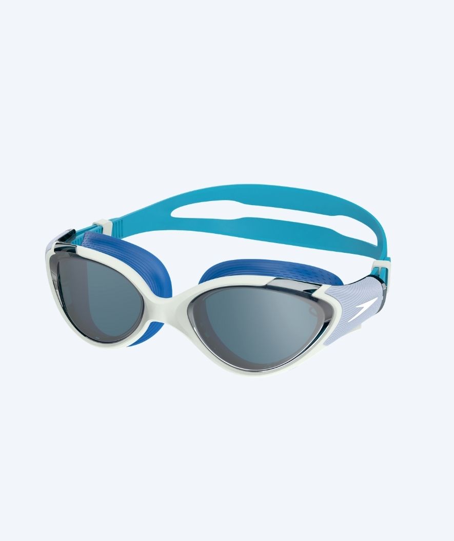 Speedo okulary pływackie treningowe dla kobiet - Biofuse 2.0 Mirror - Ciemnoniebieski/Jasnoniebieski