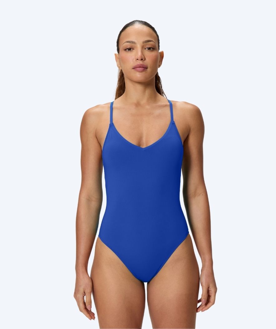 Speedo strój kąpielowy dla kobiet - Solid V-Neck - Niebieski