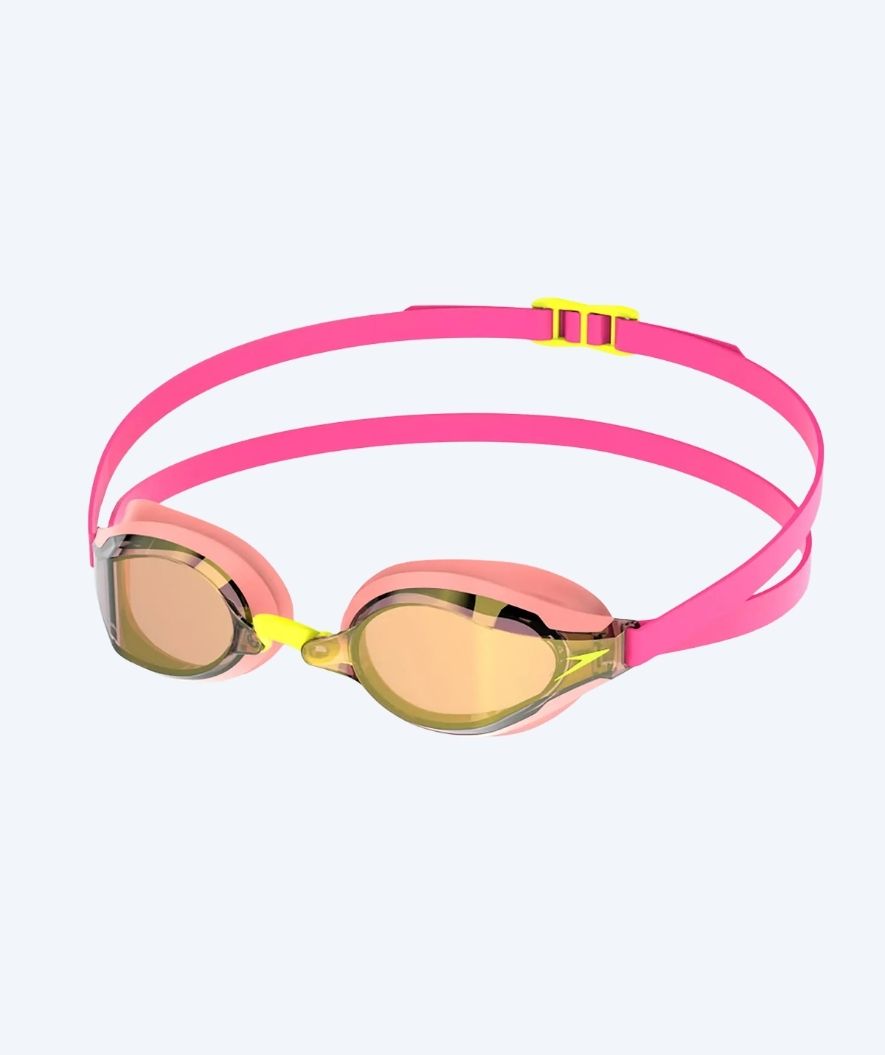Speedo Elite okulary do pływania - Fastskin Speedsocket 2 Mirror - Jasnoróżowy/Złoty