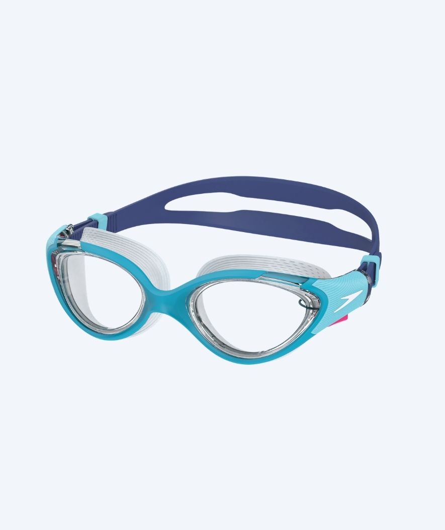 Speedo okulary pływackie treningowe dla kobiet - Biofuse 2.0 - Niebieski/Przezroczysty