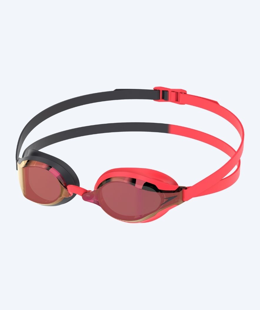 Speedo Elite okulary do pływania - Fastskin Speedsocket 2 Mirror - Czerwony/Czarny