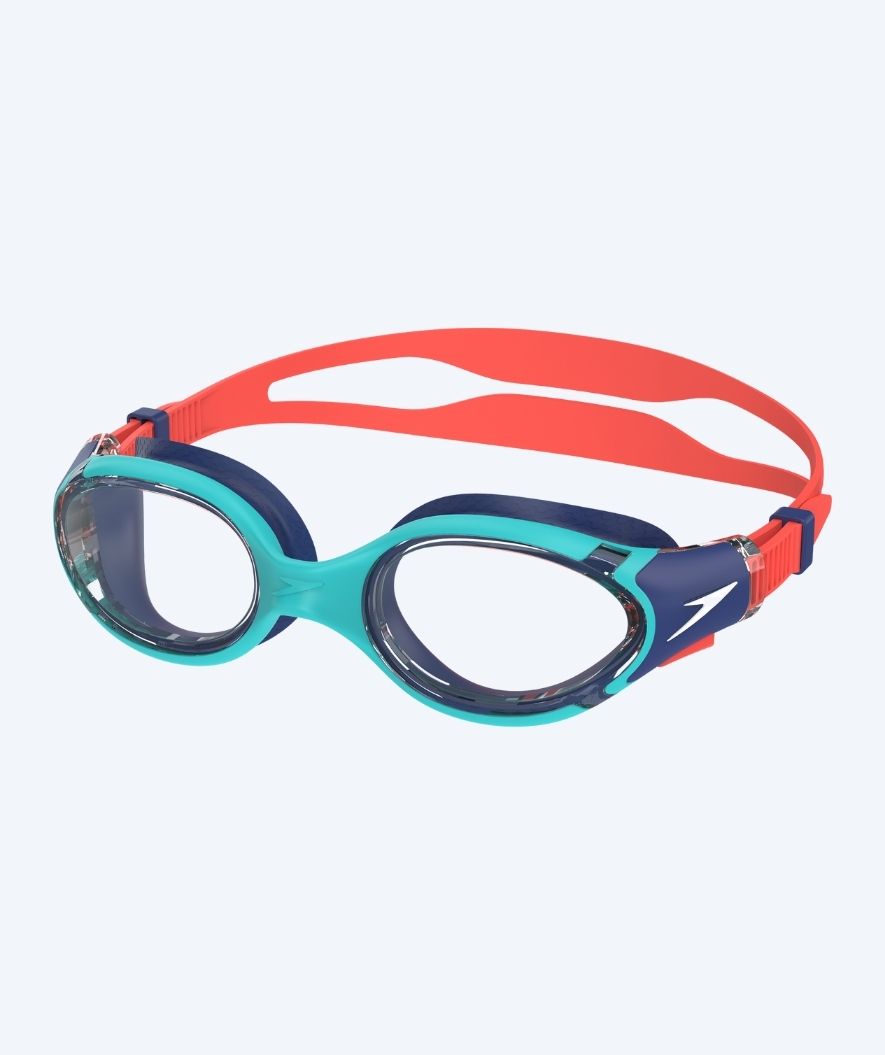 Speedo okulary do pływania dla dzieci (6-14) - Biofuse 2.0 - Niebieski/Pomarańczowy
