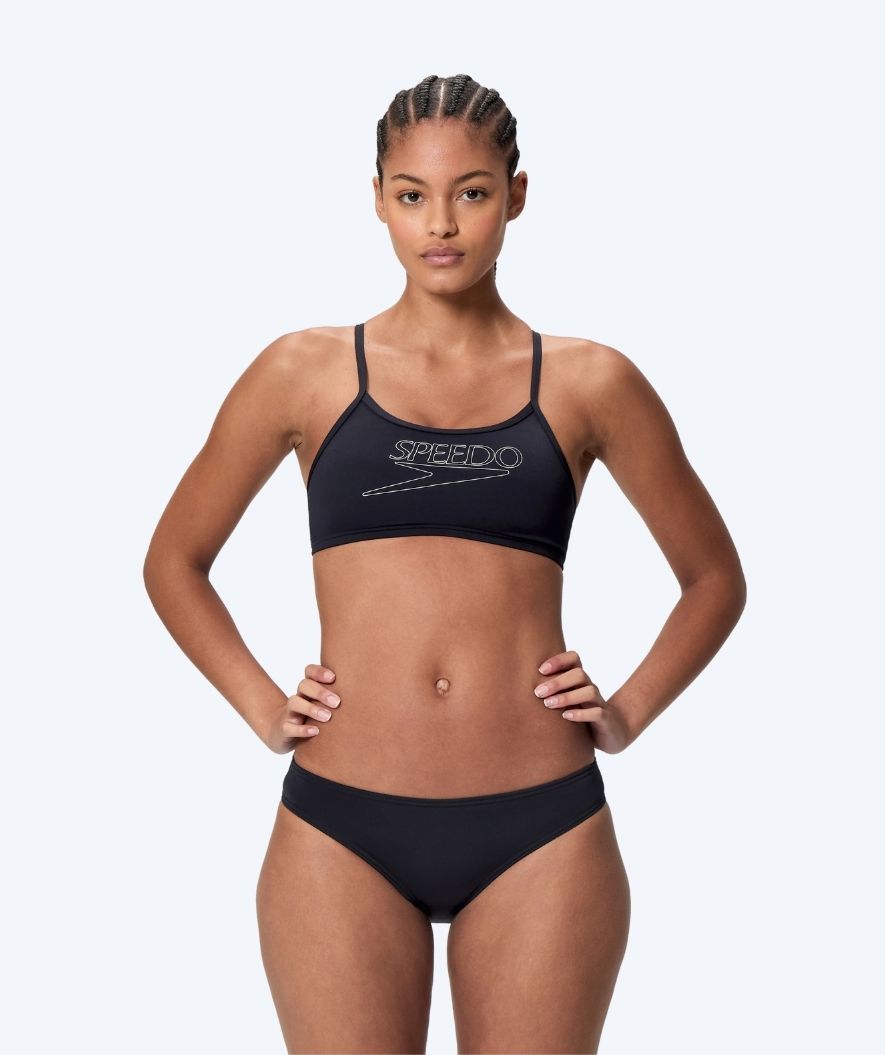 Speedo bikini dla kobiet - Endurance Logo Thin Strap - Czarny
