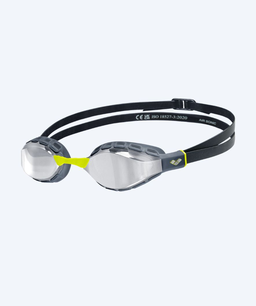 Arena Elite okulary do pływania - Air Sonic Mirror - Ciemnoszary/Żółty