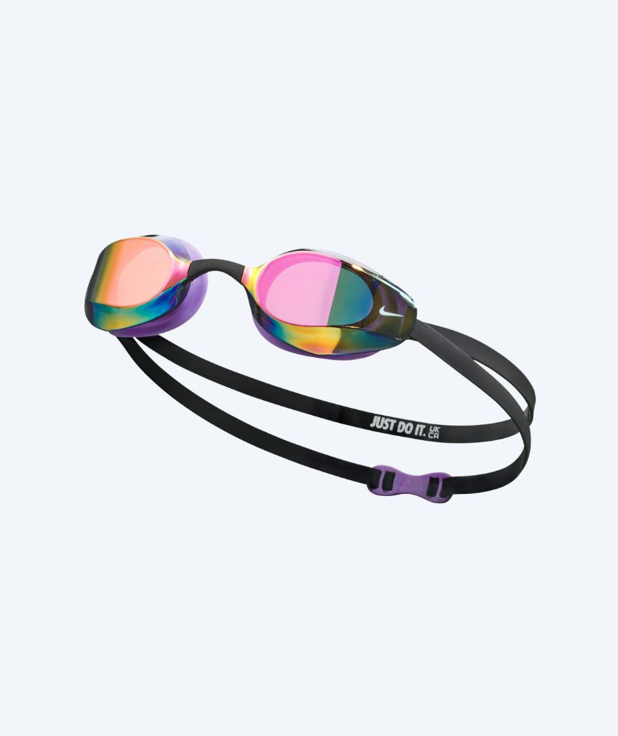 Nike Elite okulary do pływania - Vapor Mirror - Czarny/Fioletowy