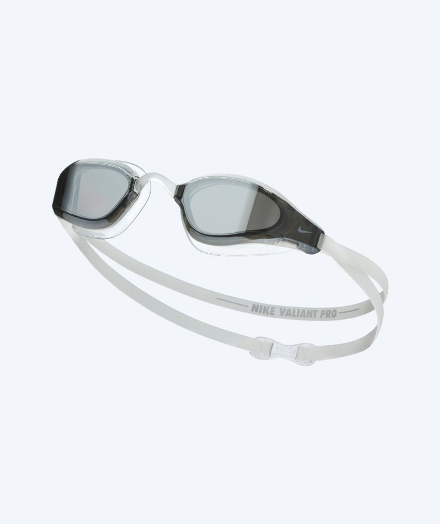 Nike Elite okulary do pływania - Valiant Pro Mirror - Biały/Srebrny