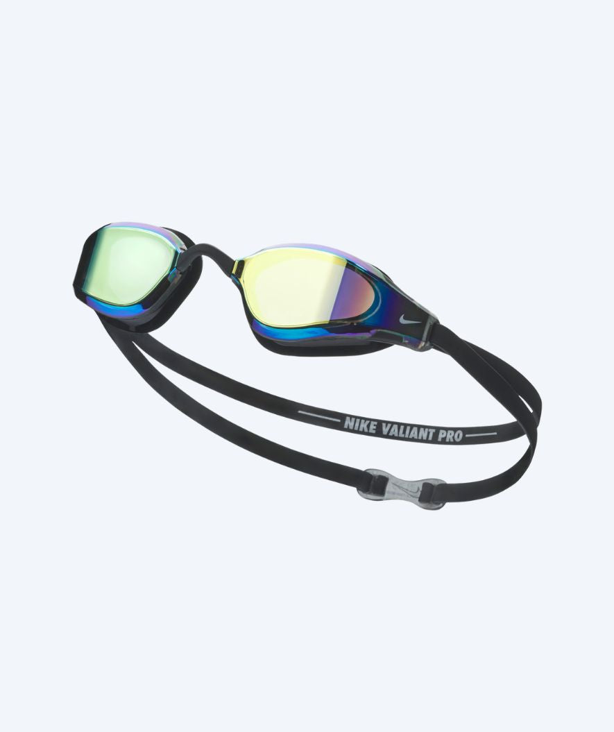 Nike Elite okulary do pływania - Valiant Pro Mirror - Czarny/Złoty