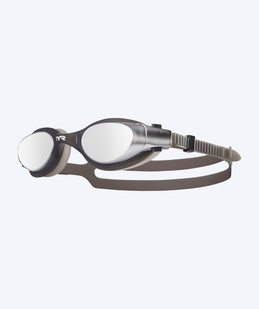 TYR okulary do pływania - Vesi Mirrored - Czarny/Srebrny