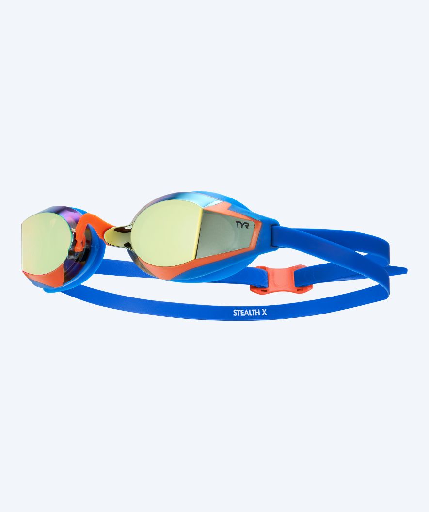 TYR okulary do pływania - Stealth X Mirrored - Ciemnoniebieski/Złoty