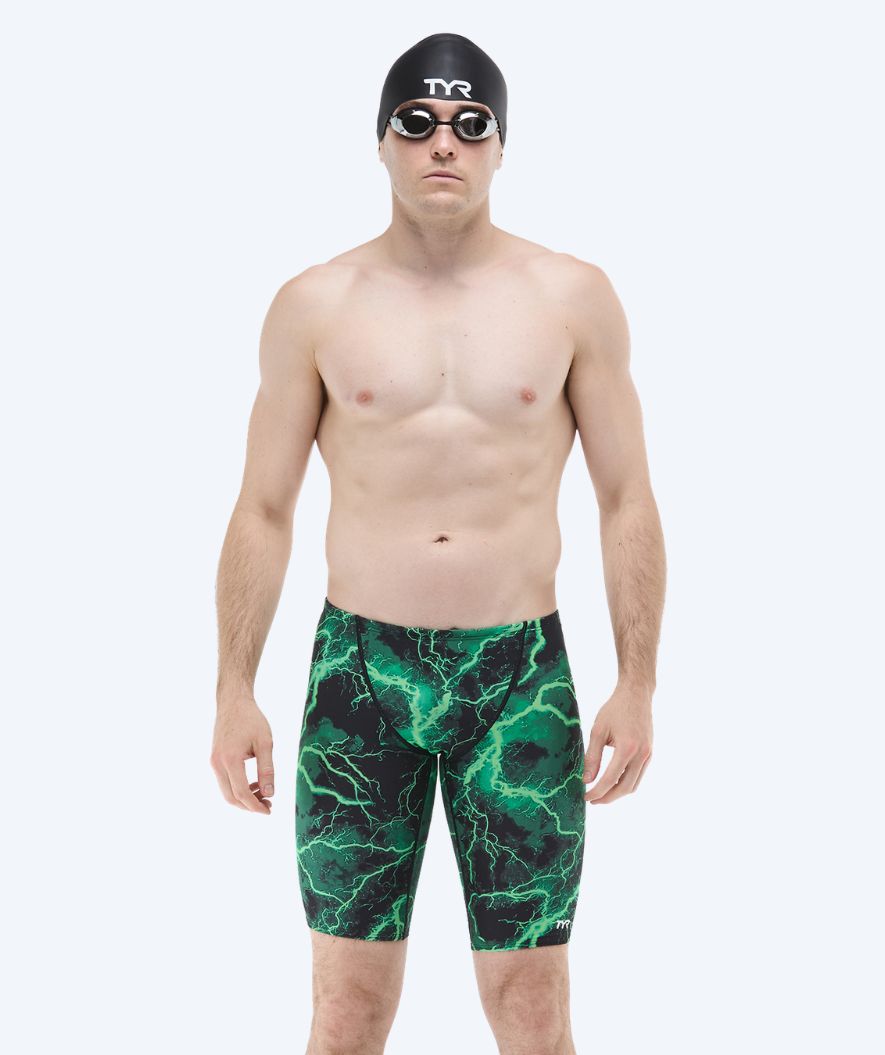 TYR długie kąpielówki dla mężczyzn - Durafast Elite Arterix - Zielony/Czarny