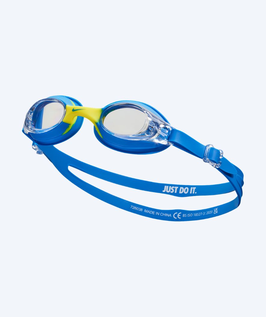 Nike okulary do pływania dla dzieci - Lil' Swoosh - Niebieski/Żółty