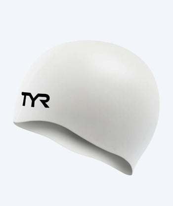 TYR czepek do pływania dla junior (8-16) - Silicone - Biały