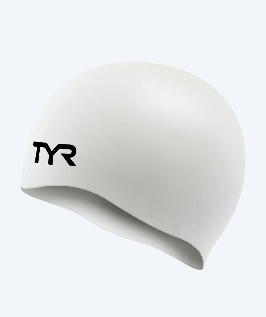 TYR czepek do pływania dla junior (8-16) - Silicone - Biały