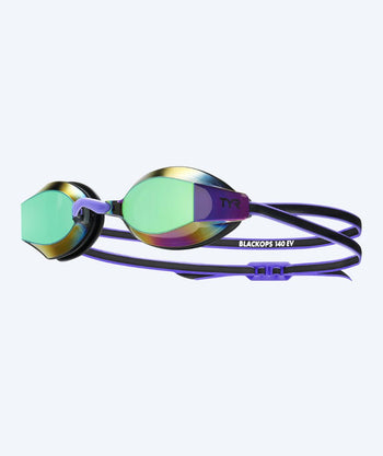 TYR okulary do pływania dla kobiet - Blackops 140 EV Mirrored - Fioletowy/zielony