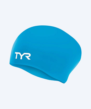 TYR czepek do pływania na długie włosy - Silicone - Niebieski