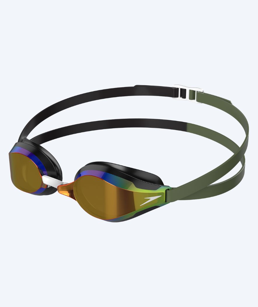 Speedo Elite okulary do pływania - Fastskin Speedsocket 2 Mirror - Zielony/czarny