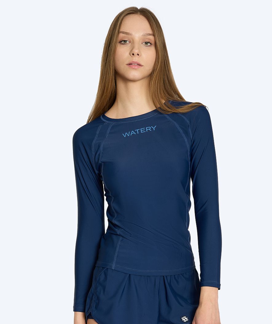 Watery koszulka UV dla kobiet - Remington Rashguard z długim rękawem - Ciemnoniebieska