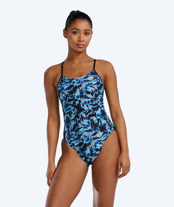 TYR strój kąpielowy dla kobiet - Durafast Energia Cutoutfit - Niebieski/zielony