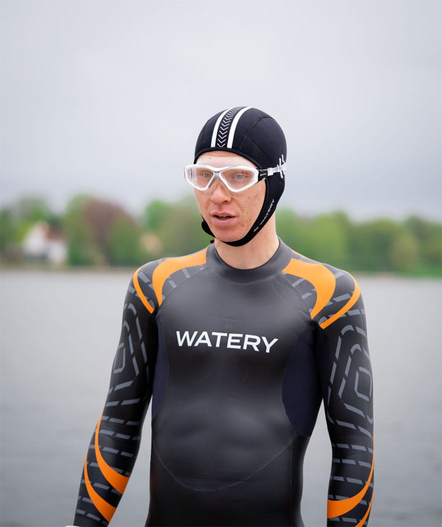 Watery maska do pływania dla dorosłych - Mantis - Biała/szara