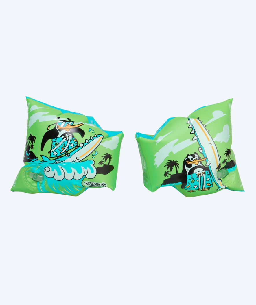 Speedo rękawki do pływania dla dzieci (2-6) - Character Printed - Zielony/niebieski