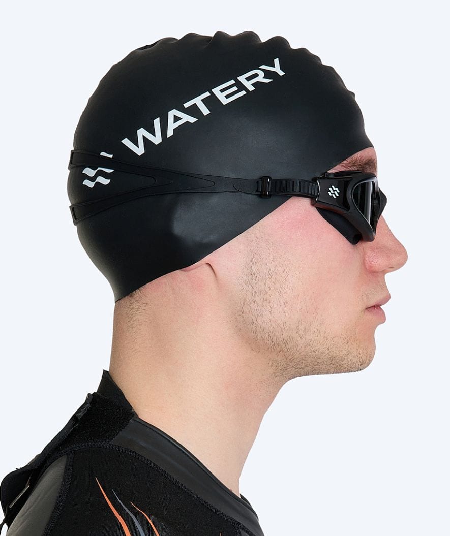 Watery okulary do pływania dla dorosłych krótkowidzów - (-2.0) do (-6.0) - Raven Active - Czarny (przydymione soczewki)