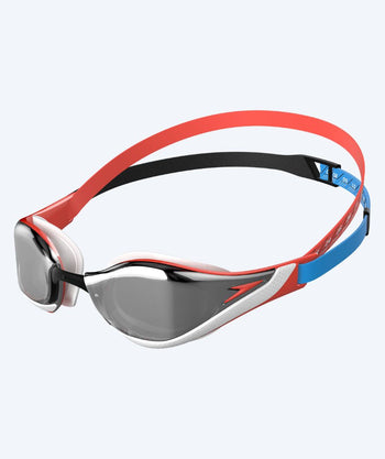 Speedo Elite okulary do pływania - Fastskin Pure Focus Mirror - Czerwony/czarny