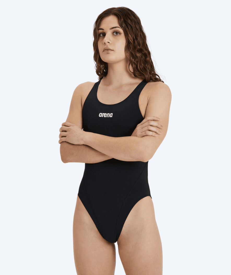 Arena strój kąpielowy damski - Solid Swim Tech High - Czarny