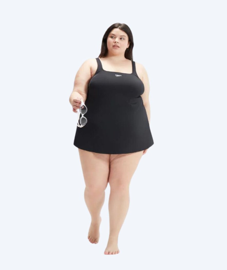 Speedo strój kąpielowy dla kobiet w dużym rozmiarze - Swim Dress - Czarny
