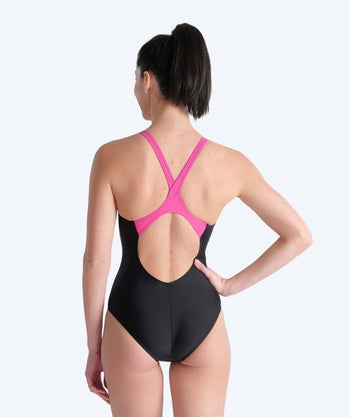 Arena strój kąpielowy damski - Swim Graphic - Czarny/jasnoróżowy