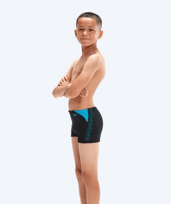 Speedo bokserki kąpielowe dla chłopców - Hyperboom Splice - Czarny/niebieski