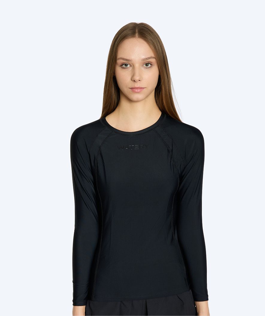 Watery koszulka UV dla kobiet - Remington z długimi rękawami Rashguard - Czarny
