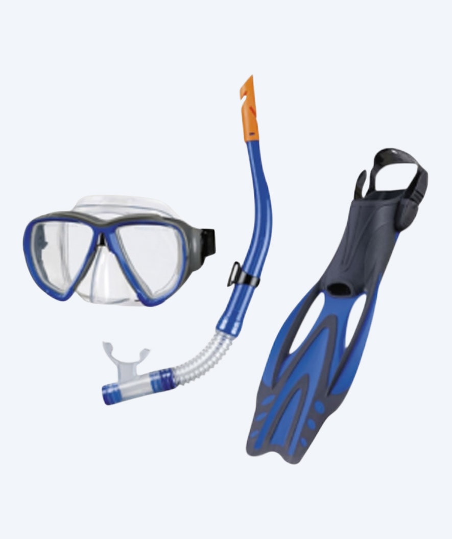 Beco zestaw maska, rurka i płetwy do snorkelingu dla dorosłych - Porto DX 3.0 - Ciemnoniebieski