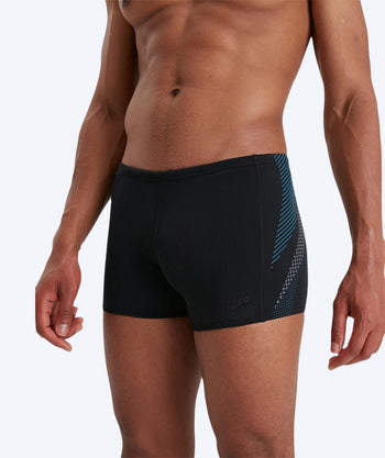 Speedo kąpielówki męskie - Tech Panel - Czarne/niebieskie