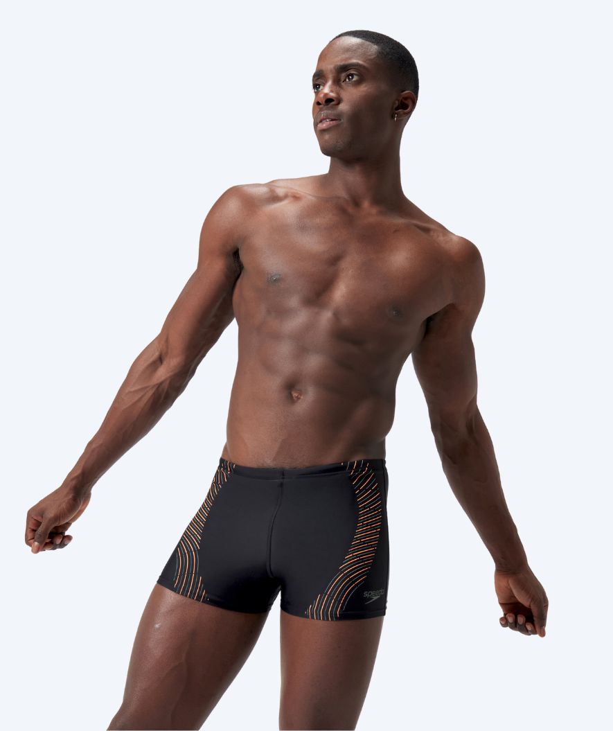 Speedo bokserki kąpielowe dla mężczyzn - Duo Logo Print - Czarny/zielony