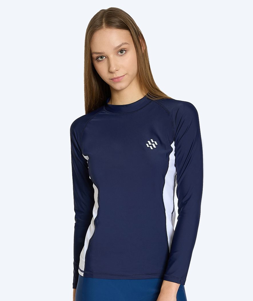 Watery koszulka UV dla kobiet - Talcott Rashguard z długimi rękawami - Granatowa/biała