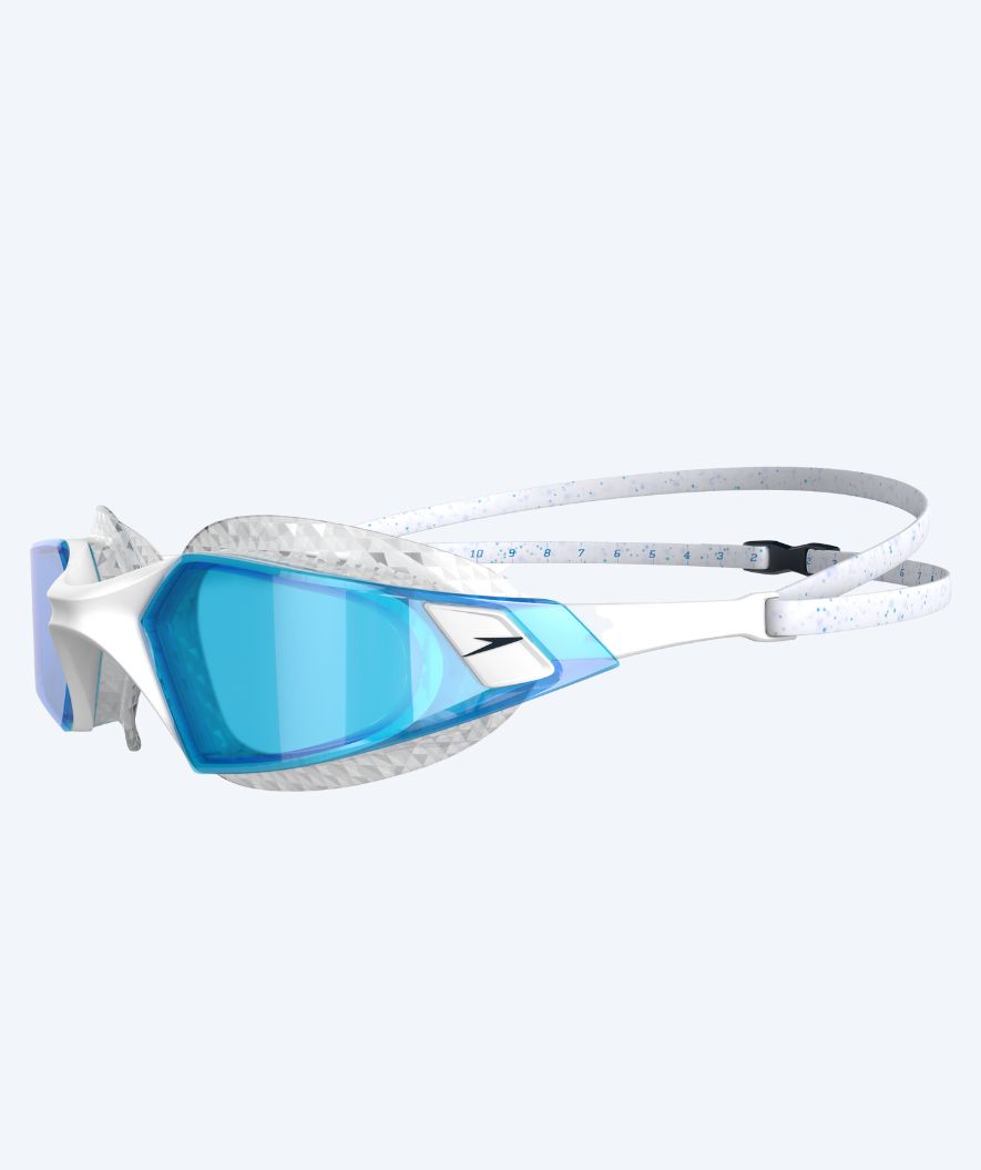 Speedo okulary do pływania na wodach otwartych - AquaPulse Pro - Biały/niebieski