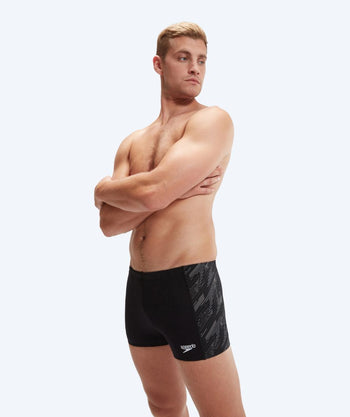 Speedo kąpielówki męskie - Hyperboom Panel - Czarne/białe