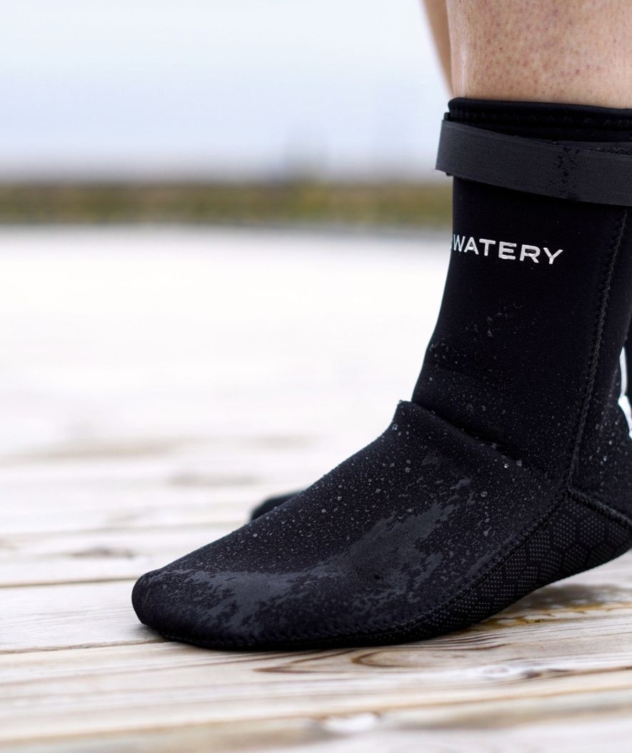 Watery zestaw neoprenowy - Thermal Reptile (3 mm) - Czarny/srebrny